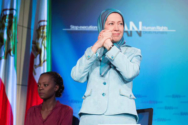کنفرانس علیه اعدام در پاریس مریم رجوی مجاهدین خلق ایران