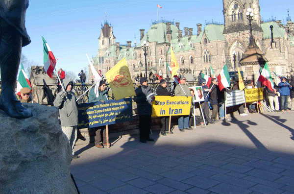 تظاهرات ایرانیان در کانادا محکومیت نقض حقوق بشر در ایران و موج اعدام ها در ایران