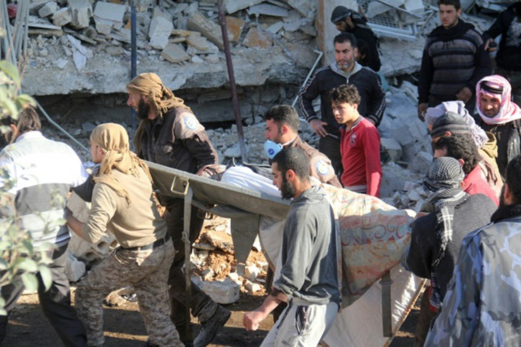 بمبارانهای وحشیانه  مردم سوریه توسط هواپیماهای روسیه