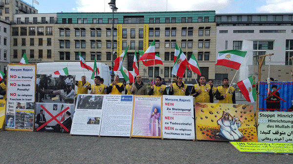 آلمان - برلین - براندنبرگ - تظاهرات ایرانیان آزاده در محکومیت موج اعدامها و نقض حقوق بشر در ایران 