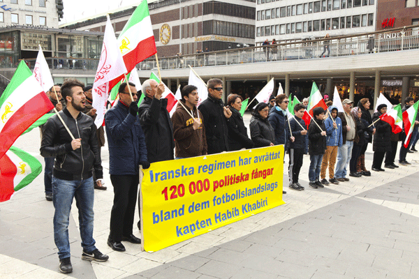 تظاهرات ایرانیان در استکهلم در محکومیت موج اعدام ها و نقض حقوق بشر در ایران