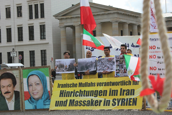 شرکت حامیان مقاومت ایران در برلین در تظاهرات روز جهانی کارگر
