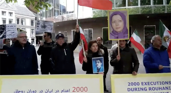 تظاهرات در هلند(لاهه) در محکومیت موج اعدام ها و نقض حقوق بشر در ایران