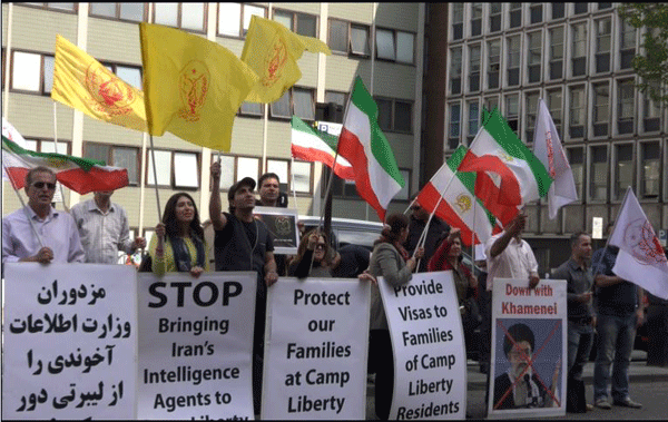 انگلستان - لندن: تظاهرات علیه  توطئه های رژیم آخوندی علیه مجاهدین لیبرتی