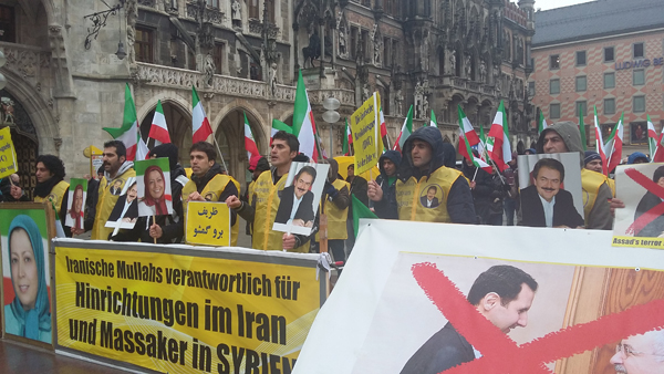 تظاهرات علیه سفر ظریف وزیر خارجه حکومت آخوندی به آلمان