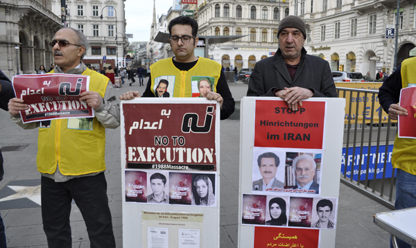 وین - تظاهرات علیه نقض حقوق بشر و موج اعدامها در ایران