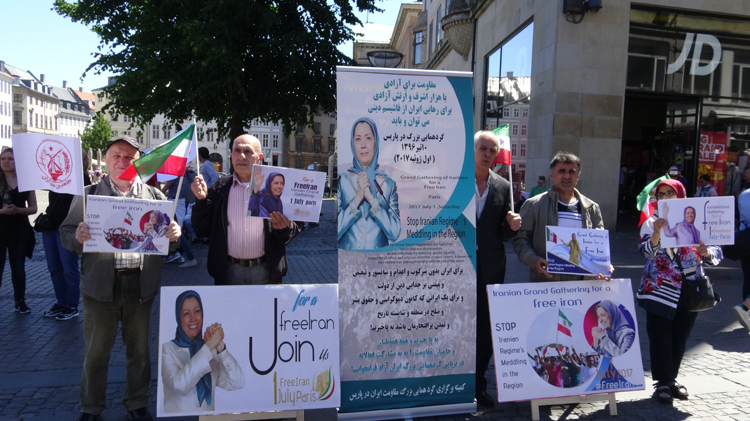 دانمارک - تظاهرات حامیان مقاومت علیه اعدام و نقض فاحش حقوق بشر در ایران