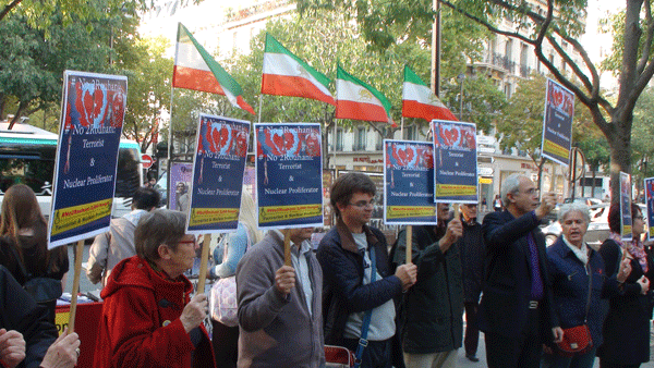 تظاهرات نه به روحانی ایرانیان مجاهدین خلق ایران رجوی اعدام شکنجه تروریسم