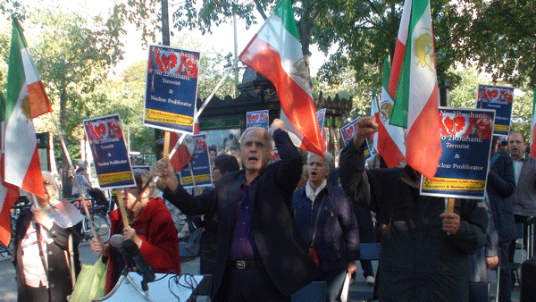 تظاهرات نه به روحانی ایرانیان مجاهدین خلق ایران رجوی اعدام شکنجه تروریسم