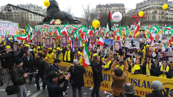 تظاهرات نه به روحانی مجاهدین خلق ایران