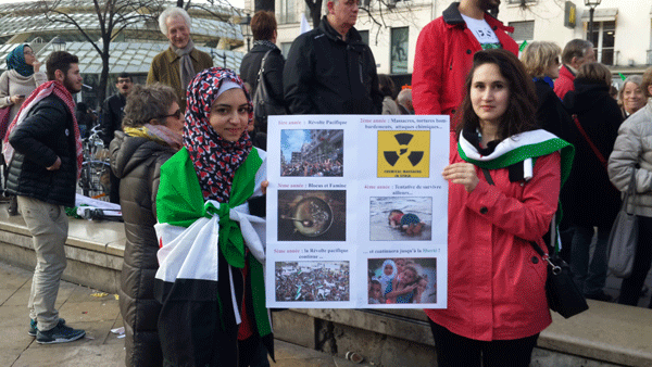 تظاهرات پنجمین سالگرد انقلاب سوریه در پاریس با شرکت هیئت مقاومت ایران