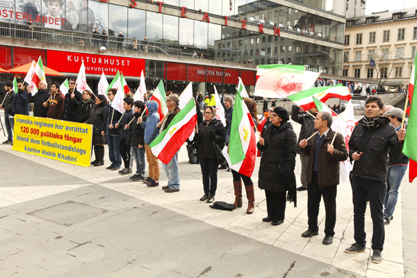 تظاهرات ایرانیان در استکهلم در محکومیت موج اعدام ها و نقض حقوق بشر در ایران