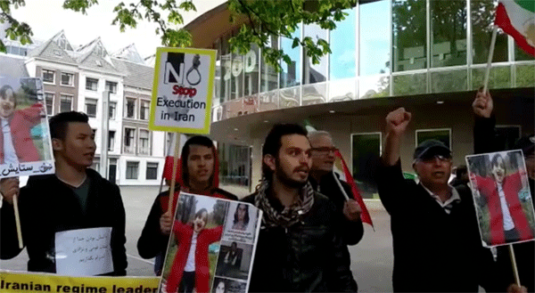 تظاهرات در هلند(لاهه) در محکومیت موج اعدام ها و نقض حقوق بشر در ایران