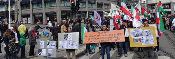 شرکت ایرانیان آزاده در تظاهرات روز جهانی کارگر در نروژ