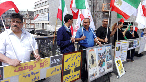 تظاهرات در محکومیت اعدام و سرکوب و نقض حقوق بشر در ایران در دانمارک
