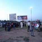 تجمع اعتراضی و زنجیره انسانی در اهواز
