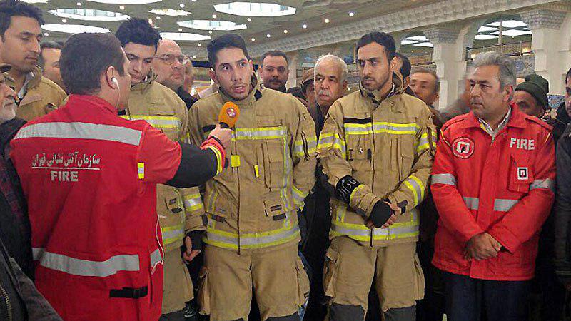 تصاویر مراسم تشییع آتش نشانان درتهران