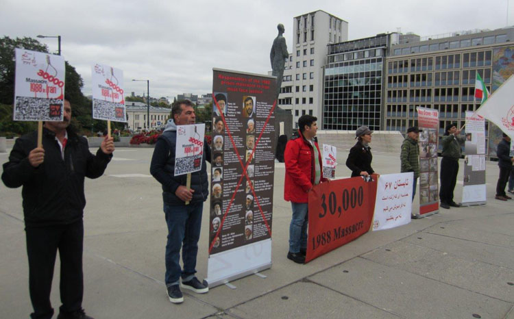 همبستگی با جنبش دادخواهی قتل عام ۶۷ در مقابل وزارت خارجه نروژ در اسلو