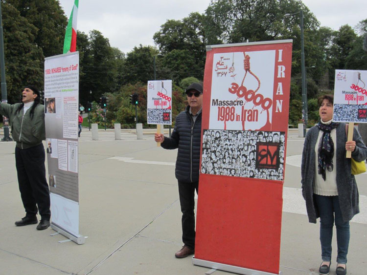 همبستگی با جنبش دادخواهی قتل عام ۶۷ در مقابل وزارت خارجه نروژ در اسلو