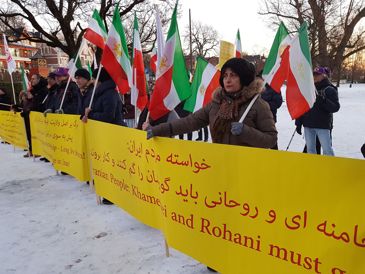 همبستگی هواداران سازمان مجاهدین با قیام مردم ایران در اسلو