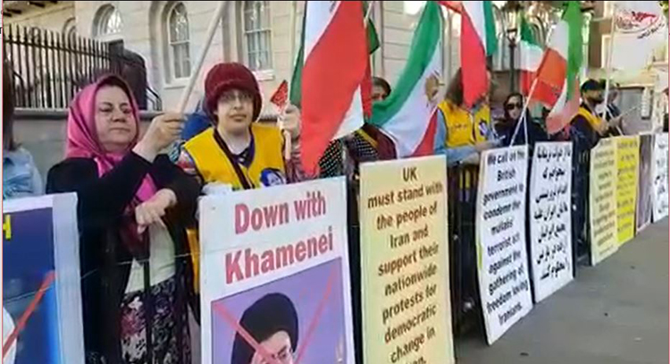 تظاهرات در لندن - همبستگی با اعتصاب سراسری رانندگان کامیون در ایران