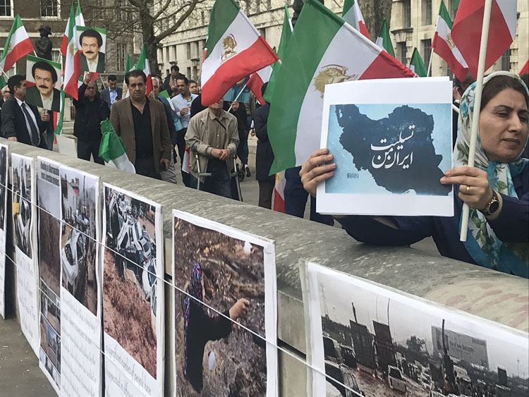 لندن - همبستگی حامیان مقاومت با هموطنان سیلزده در شهرهای میهن