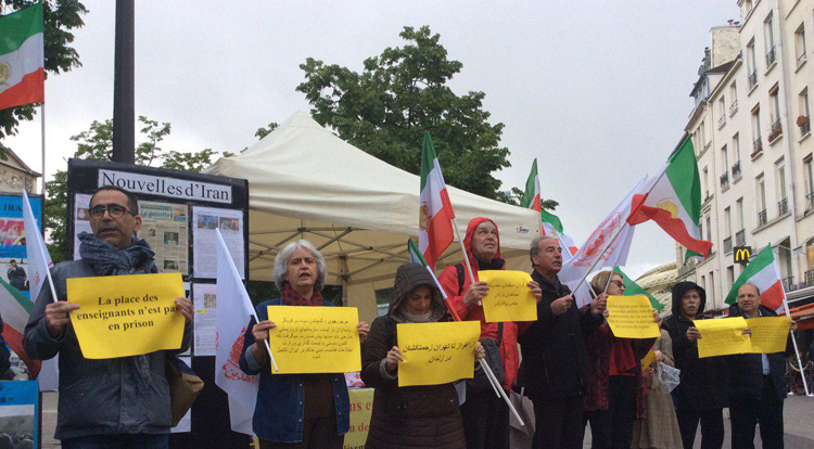 پاریس- همبستگی و حمایت ایرانیان آزاده از معلمان و فرهنگیان بپاخاسته در ایران