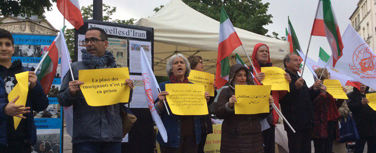 پاریس- همبستگی و حمایت ایرانیان آزاده از معلمان و فرهنگیان بپاخاسته در ایران