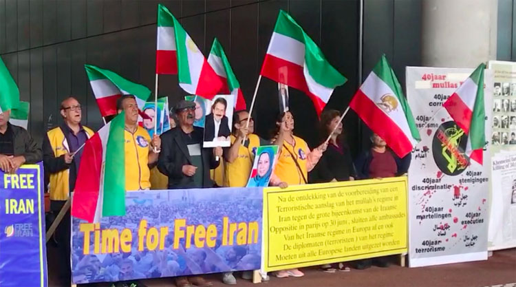 تظاهرات در هلند - محکومیت رژیم آخوندی، همبستگی با مقاومت ایران