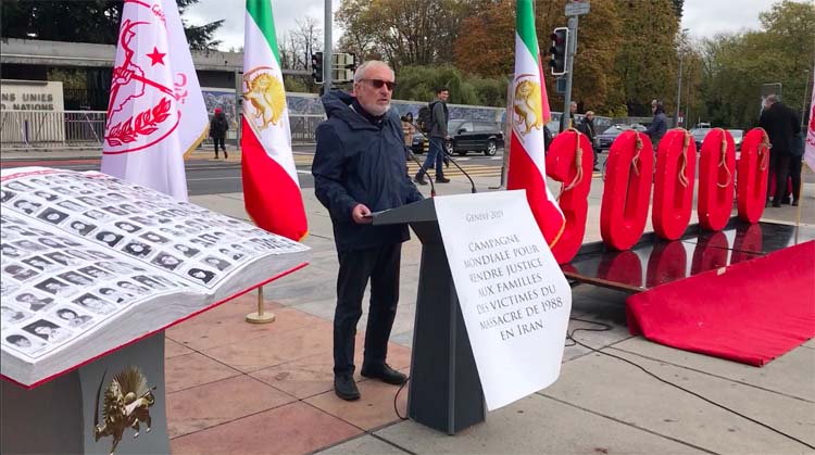 تظاهرات ایرانیان در مقابل مقر اروپایی سازمان ملل - محکومیت اعدام در ایران