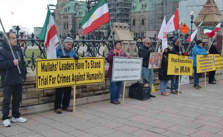 محکومیت‌ اعدام و نقض حقوق بشر در ایران در تظاهرات ایرانیان آزاده در کانادا
