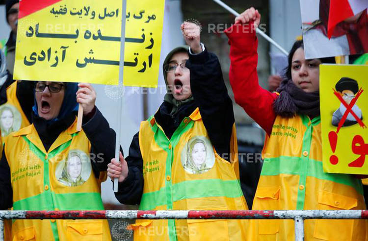 حمایت حامیان مقاومت و اشرف‌نشانان از قیام قهرمانانه مردم ایران