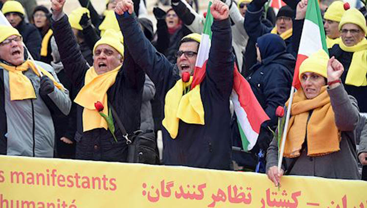 همبستگی ایرانیان آزاده در پاریس با قیام سراسری مردم ایران
