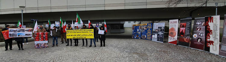 تظاهرات ایرانیان آزاده در وین علیه حضور هیئت رژیم آخوندی و حمایت از قیام ایران