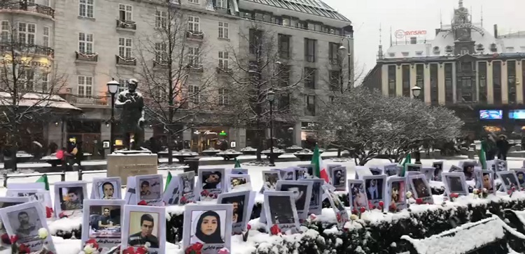 گرامیداشت شهیدان قیام ایران در اسلو - نروژ