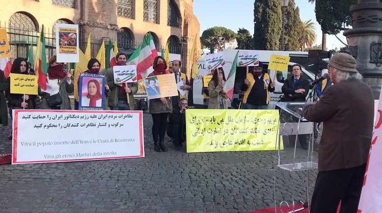 همبستگی ایرانیان آزاده با قیام مردم ایران در رم