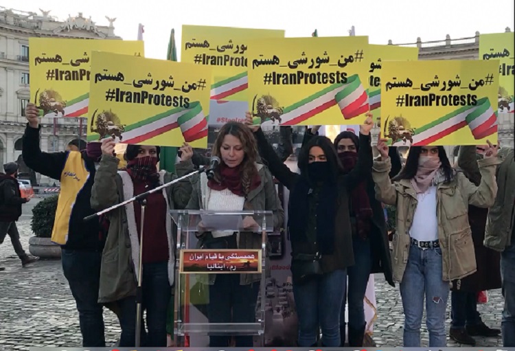 همبستگی ایرانیان آزاده با قیام مردم ایران در رم