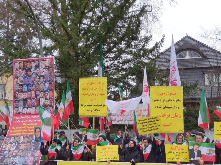 همبستگی ایرانیان آزاده با قیام مردم ایران در رم، برلین، مونیخ،