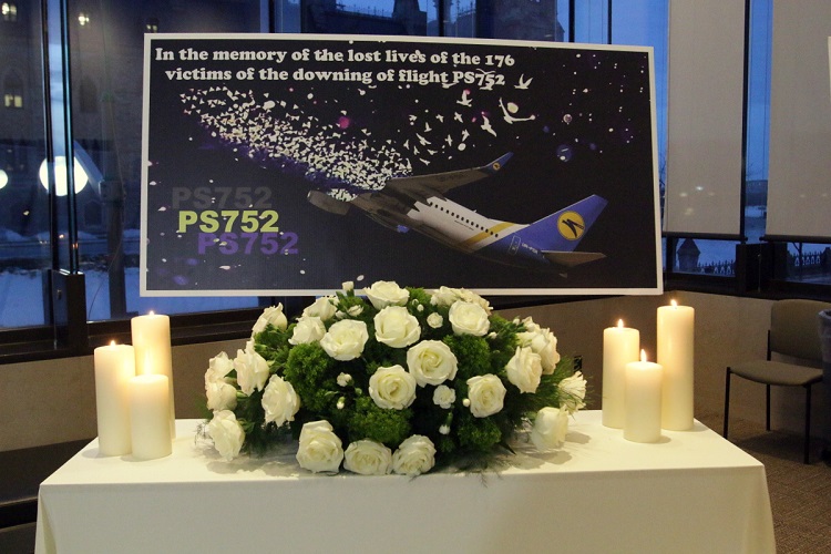 گرامیداشت قربانیان هواپیمای اوکراینی ساقط شده در کانادا