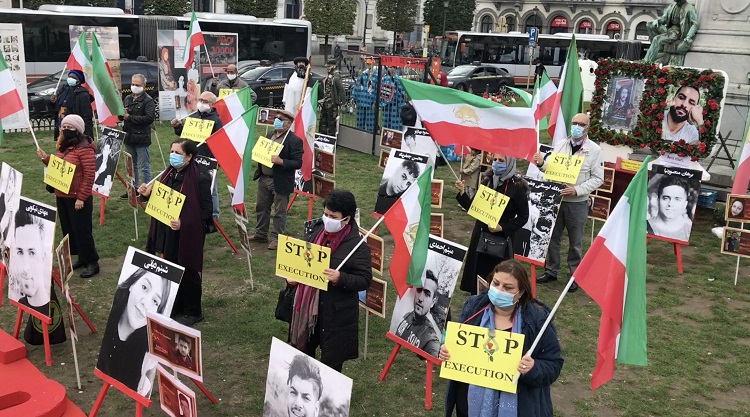 بروکسل - تظاهرات ایرانیان در مقابل مقر اتحادیه اروپا
