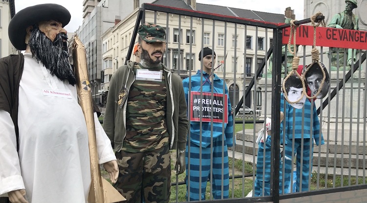 بروکسل - تظاهرات ایرانیان در مقابل مقر اتحادیه اروپا