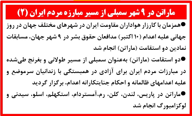 ماراتن در ۹ شهر سمبلی از مسیر مبارزه مردم ایران (۲) 