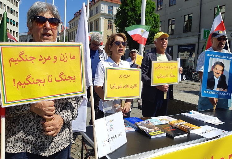 تظاهرات هواداران مجاهدین سوئد-2