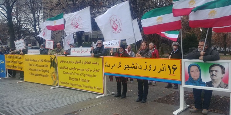 تورنتو تظاهرات علیه رییسی و خامنه‌ای-4