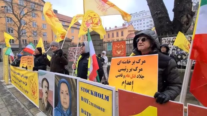 سوید تظاهرات ایرانیان در مقابل دادگاه حمید نوری-3
